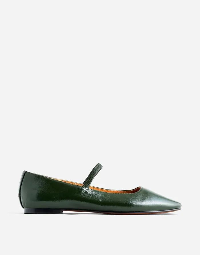 Women The Greta Ballet Flat Dark Forest Madewell Flats and Loafers