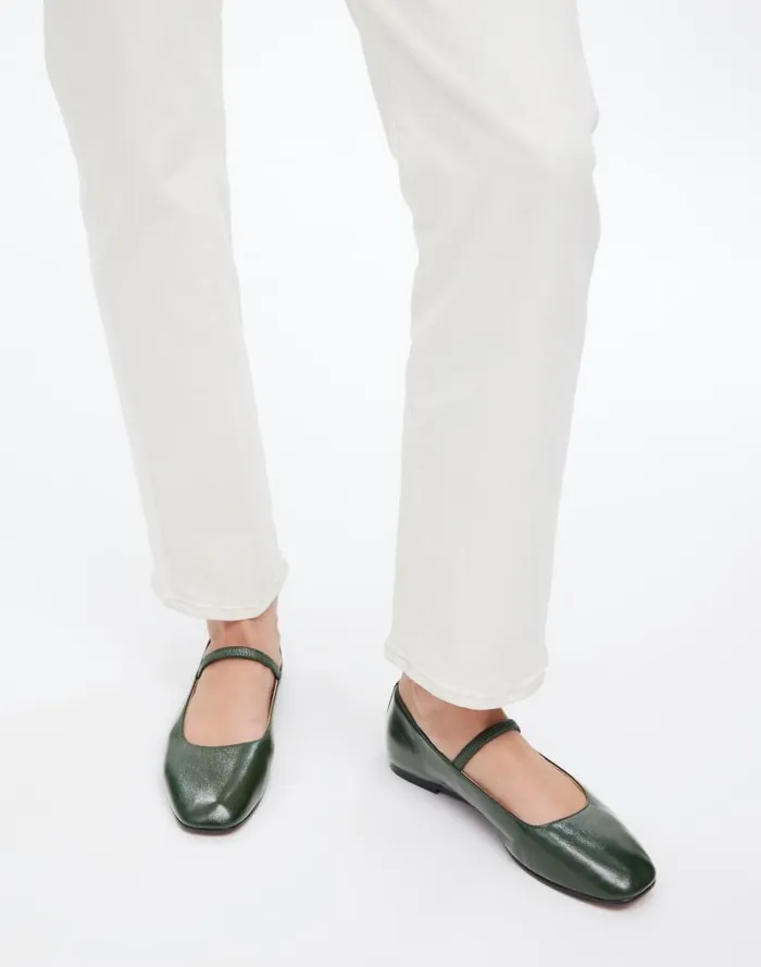 Women The Greta Ballet Flat Dark Forest Madewell Flats and Loafers