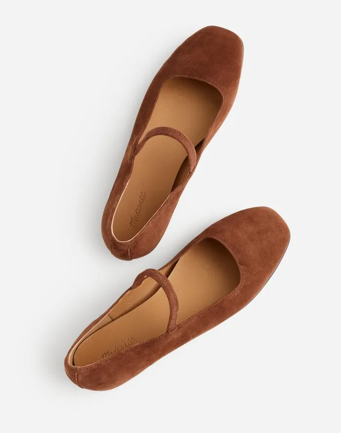 Women The Greta Ballet Flat Soft Mahogany Madewell Flats and Loafers