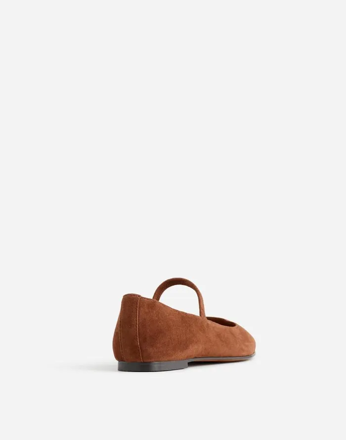 Women The Greta Ballet Flat Soft Mahogany Madewell Flats and Loafers