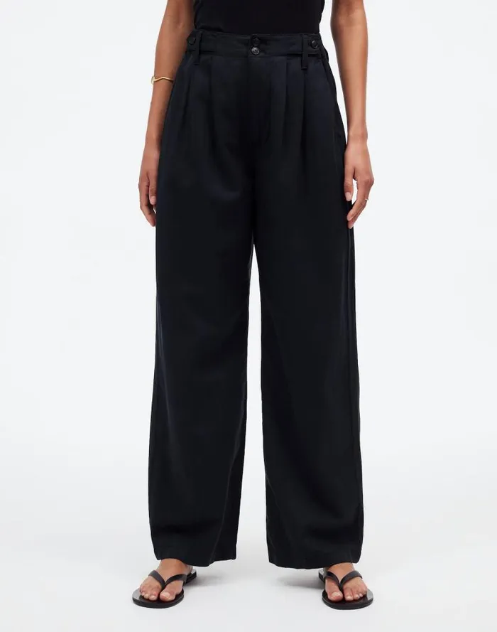 Women The Harlow WideLeg Pant True Black Madewell Pants