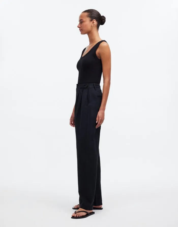Women The Harlow WideLeg Pant True Black Madewell Pants