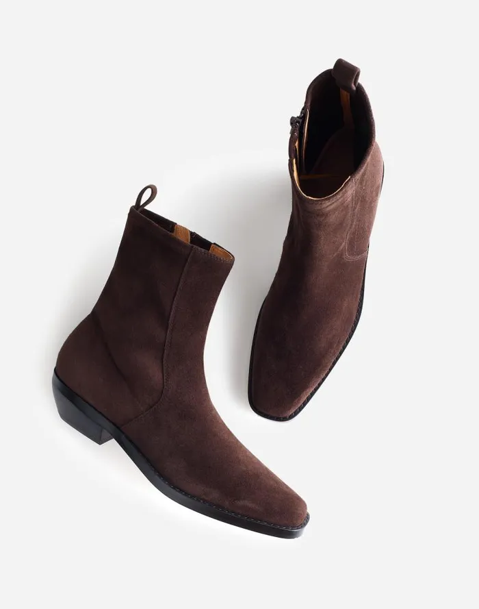 Women The Idris Ankle Boot Dark Carob Madewell Boots