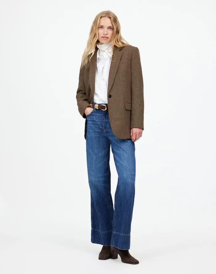 Women The Kline Blazer Parton Check Madewell Coats Jackets