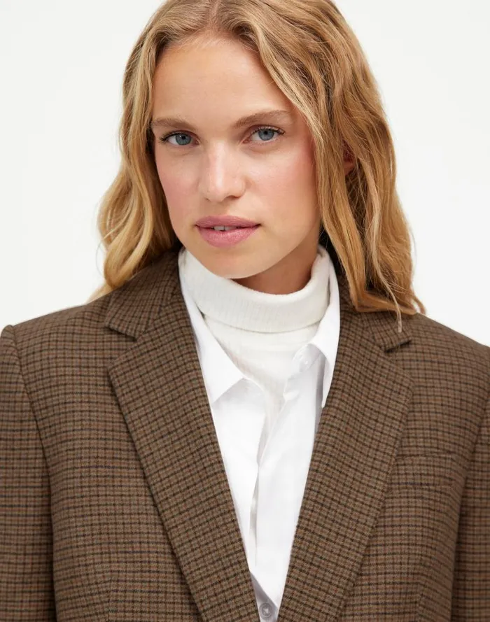 Women The Kline Blazer Parton Check Madewell Coats Jackets
