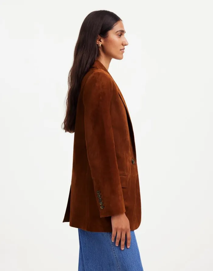 Women The Kline Blazer Soft Mahogany Madewell Coats Jackets