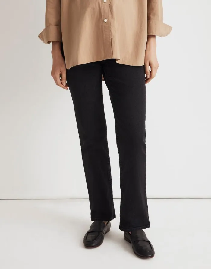 Women The Maternity OverTheBelly 03990s Straight Jean In Belmere Wash Belmere Wash Madewell Jeans