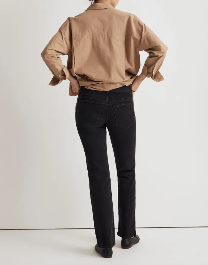 Women The Maternity OverTheBelly 03990s Straight Jean In Belmere Wash Belmere Wash Madewell Jeans