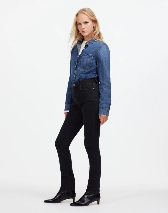Women The Perfect Vintage Jean Black Frost Madewell Jeans