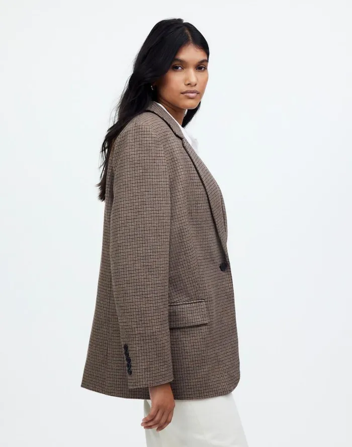 Women The Plus Kline Blazer Parton Check Madewell Coats Jackets