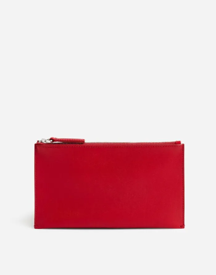 Women The Pouch Clutch In Leather Bright Ember Madewell Pouches and Wallets