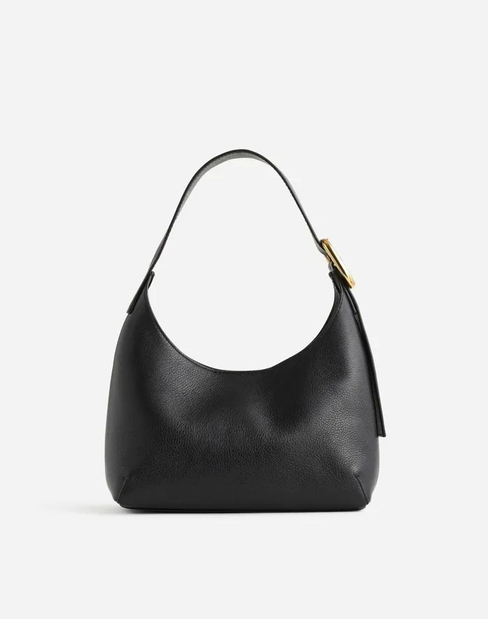 Women The SculpturalBuckle Shoulder Bag True Black Madewell Bags