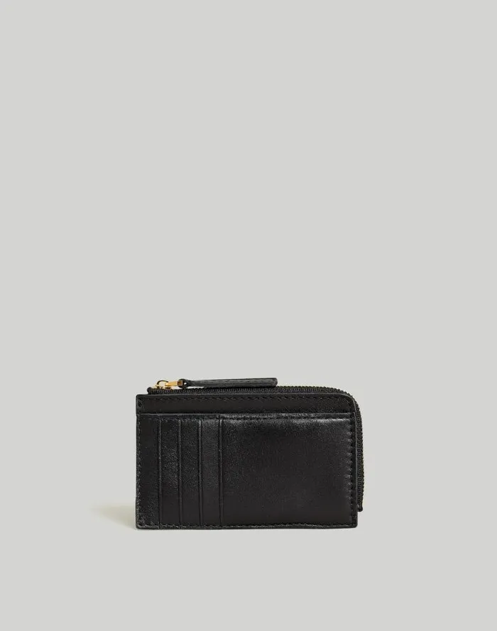 Women The Zip Card Case Wallet True Black Madewell Pouches and Wallets