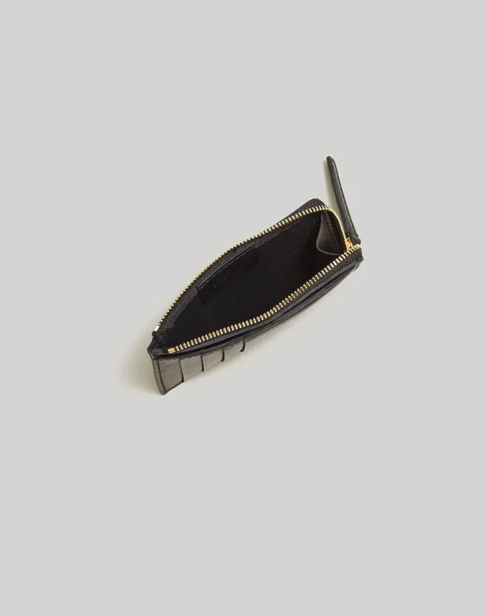 Women The Zip Card Case Wallet True Black Madewell Pouches and Wallets