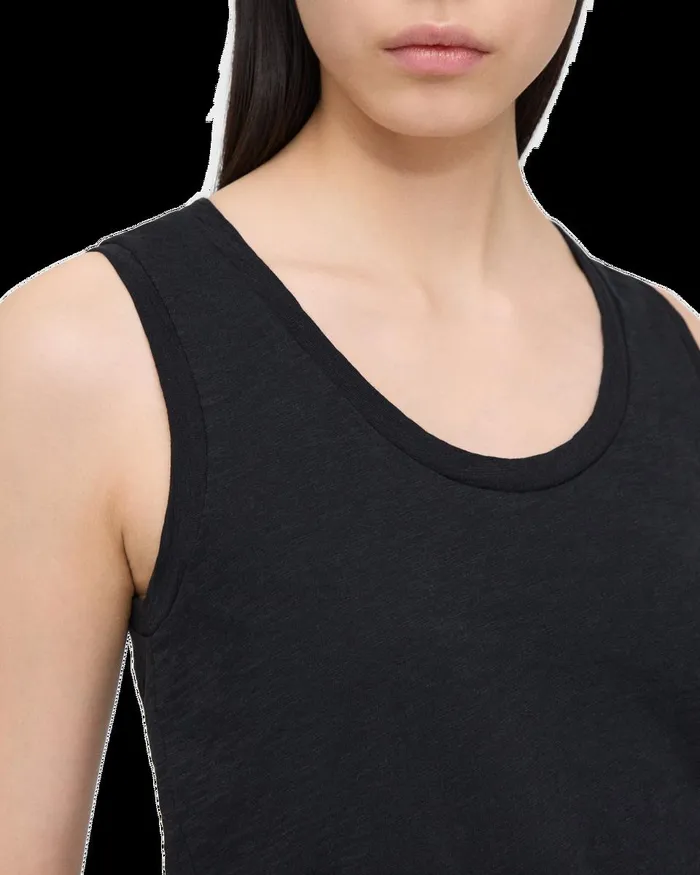 Women Theory TShirts Tank Tops Easy Tank Top In Organic Slub Cotton Black