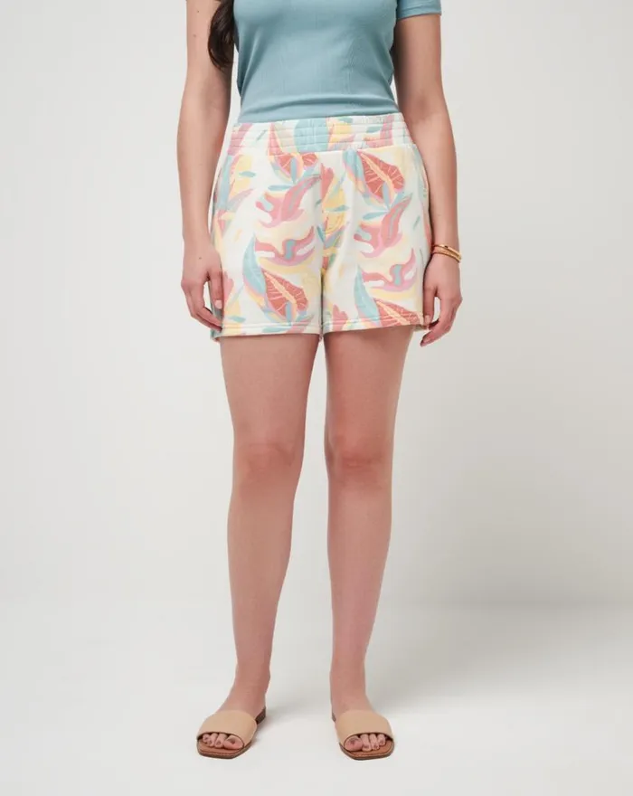 Women TIKI TIPSY CLOUD FLEECE SHORT Ivory Multi TravisMathew Shorts