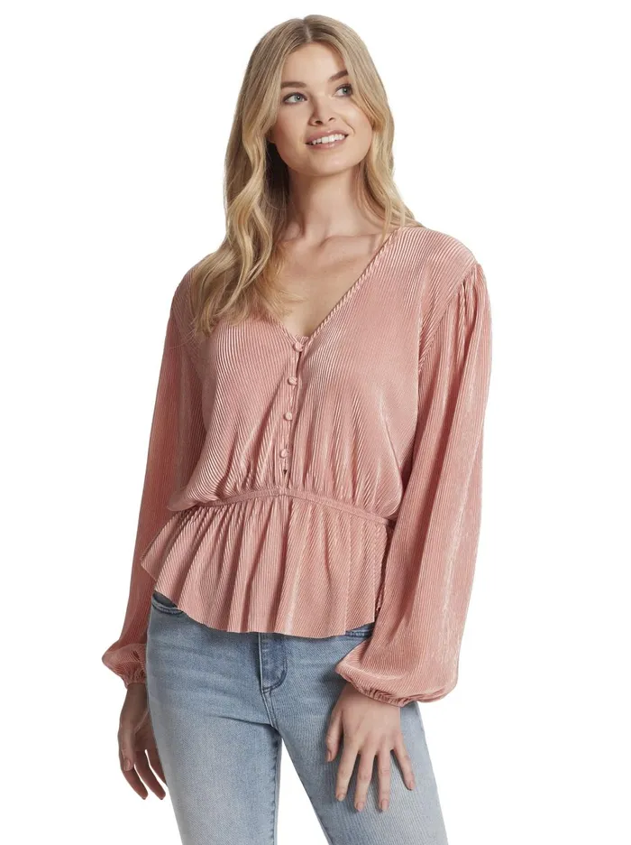 Women Tops Jessica Simpson Bettina Top In Peach Beige Peach Beige