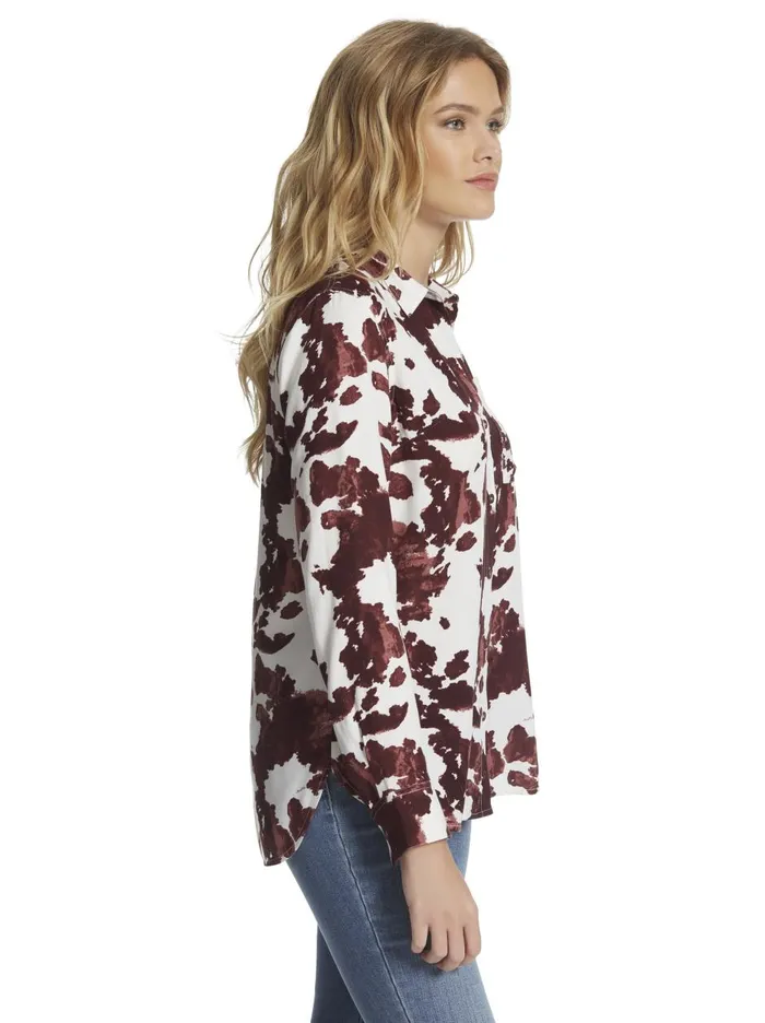 Women Tops Jessica Simpson Petunia Shirt In Rodeo Rodeo Brick