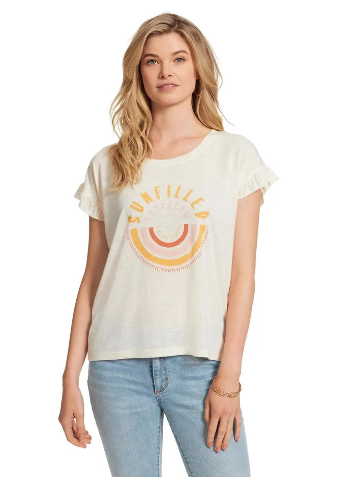 Women Tops Jessica Simpson Sawyer Tee In Day Dream Gardenia