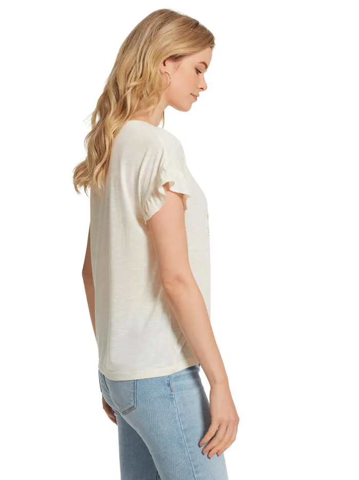 Women Tops Jessica Simpson Sawyer Tee In Day Dream Gardenia