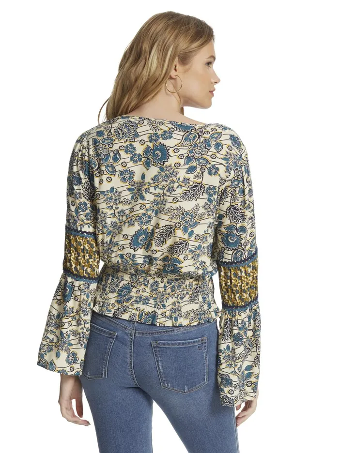 Women Tops Jessica Simpson Scarletti Top In Frozen Dew Frozen Dew Florals Women Tops Jessica Simpson Scarletti Top In Frozen Dew Frozen Dew Florals