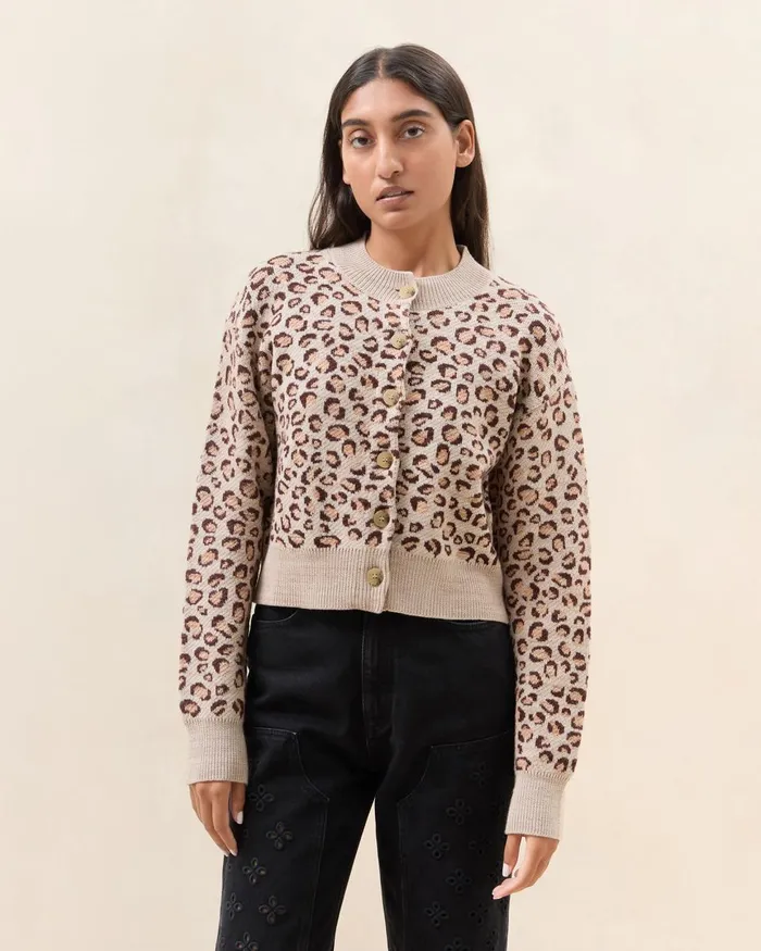 Women Tops Loeffler Randall Idris Leopard Cardigan L Sweaters and Knits L Apparel Women Tops Loeffler Randall Idris Leopard Cardigan L Sweaters and Knits L Apparel