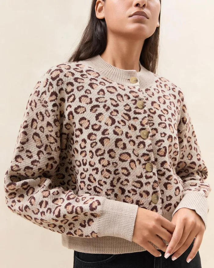 Women Tops Loeffler Randall Idris Leopard Cardigan L Sweaters and Knits L Apparel Women Tops Loeffler Randall Idris Leopard Cardigan L Sweaters and Knits L Apparel