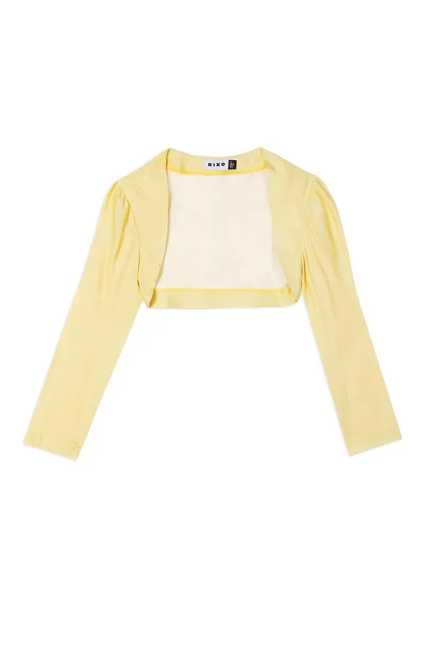 Women Tops RIXO Tahlia Starfish Jacquard Lemon Women Tops RIXO Tahlia Starfish Jacquard Lemon
