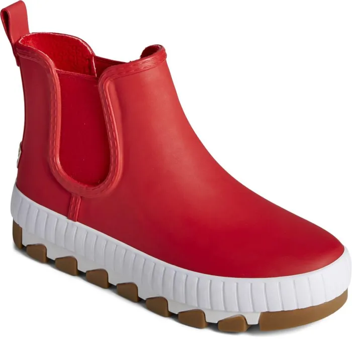 Women Torrent Chelsea Bright Rain Boot Red Sperry Boat Shoes