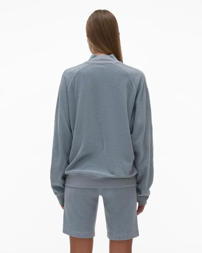 Women Towel Terry Sweatshirt Space Grey Helmut Lang TShirts and Sweatshirts