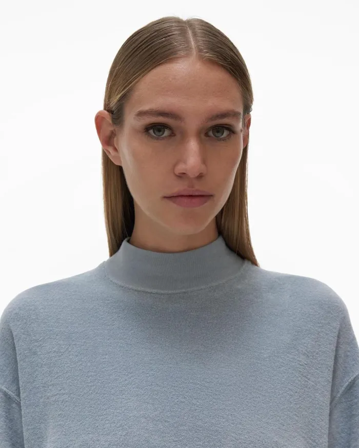 Women Towel Terry Sweatshirt Space Grey Helmut Lang TShirts and Sweatshirts