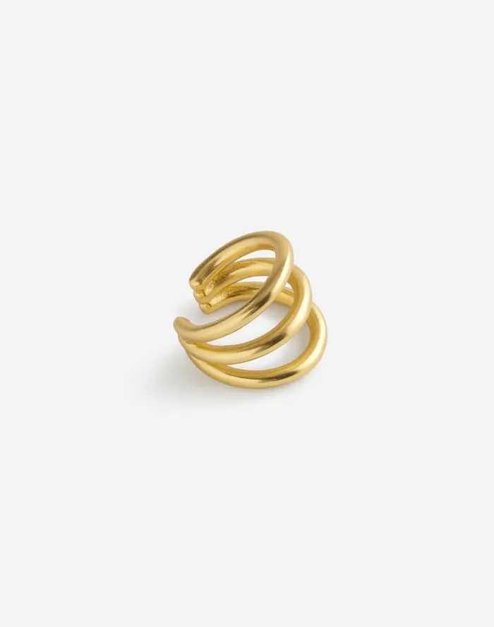 Women Triple Ring Ear Cuff Vintage Gold Madewell Jewelry