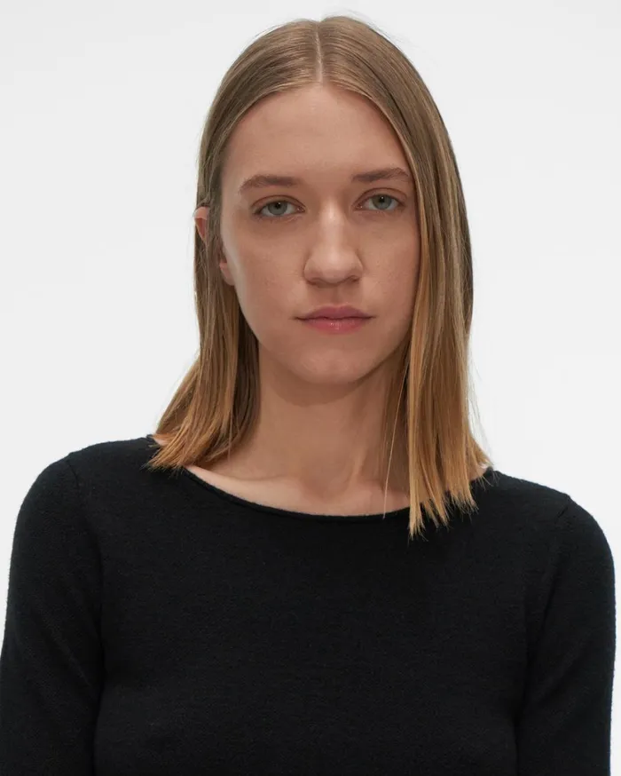 Women Twist Crewneck Sweater Black Helmut Lang Sweaters
