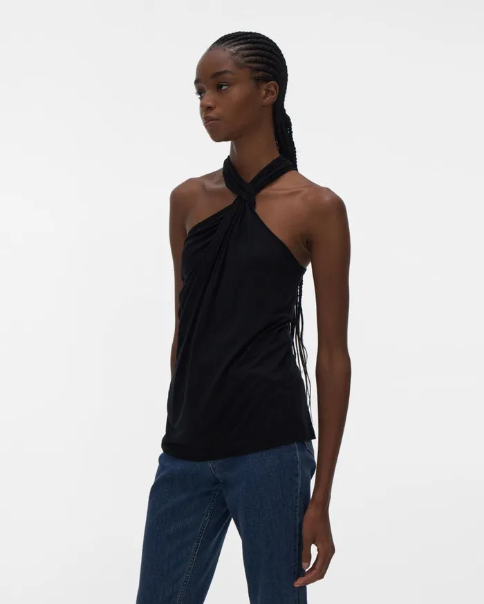Women Twist Jersey Top Black Helmut Lang TShirts and Sweatshirts