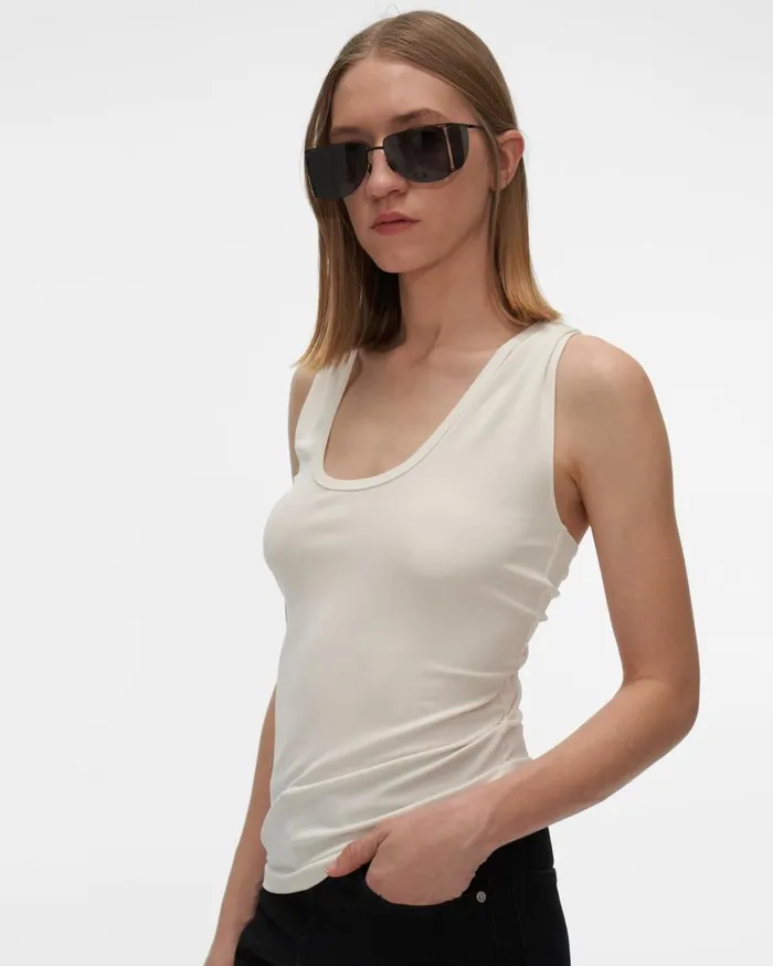 Women Twist Strap Tank Dove Helmut Lang TShirts and Sweatshirts
