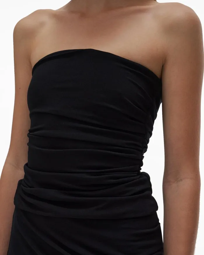 Women Twist Tube Top Basalt Black Helmut Lang Tops
