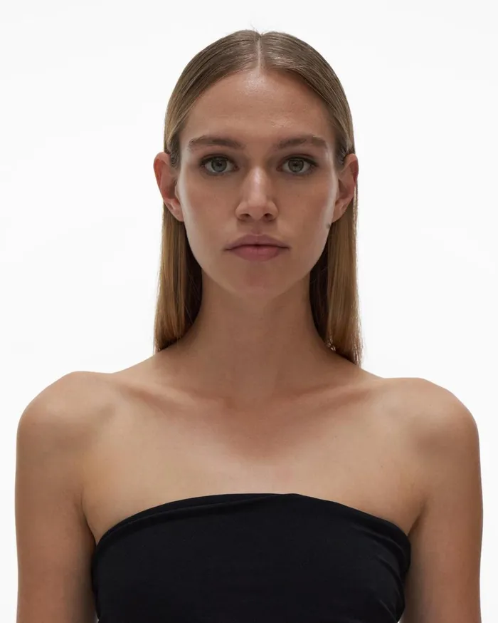Women Twist Tube Top Basalt Black Helmut Lang Tops