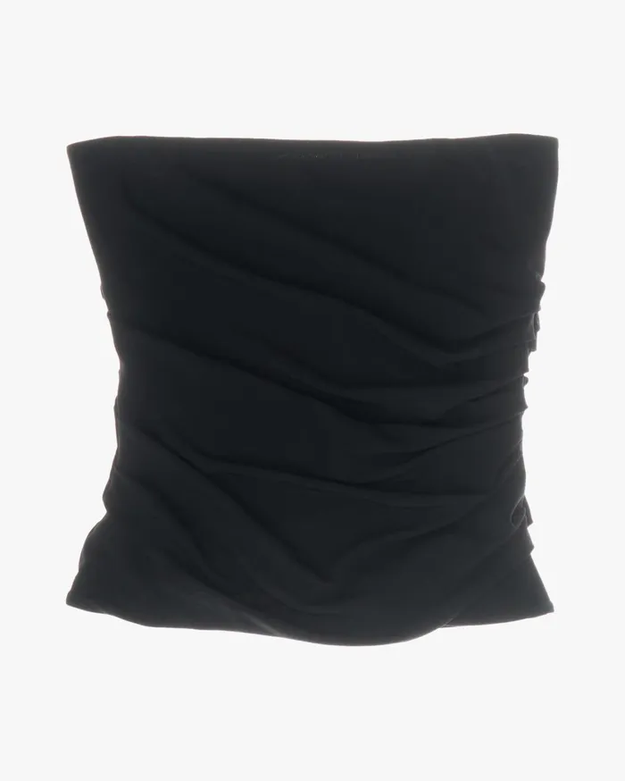 Women Twist Tube Top Basalt Black Helmut Lang Tops