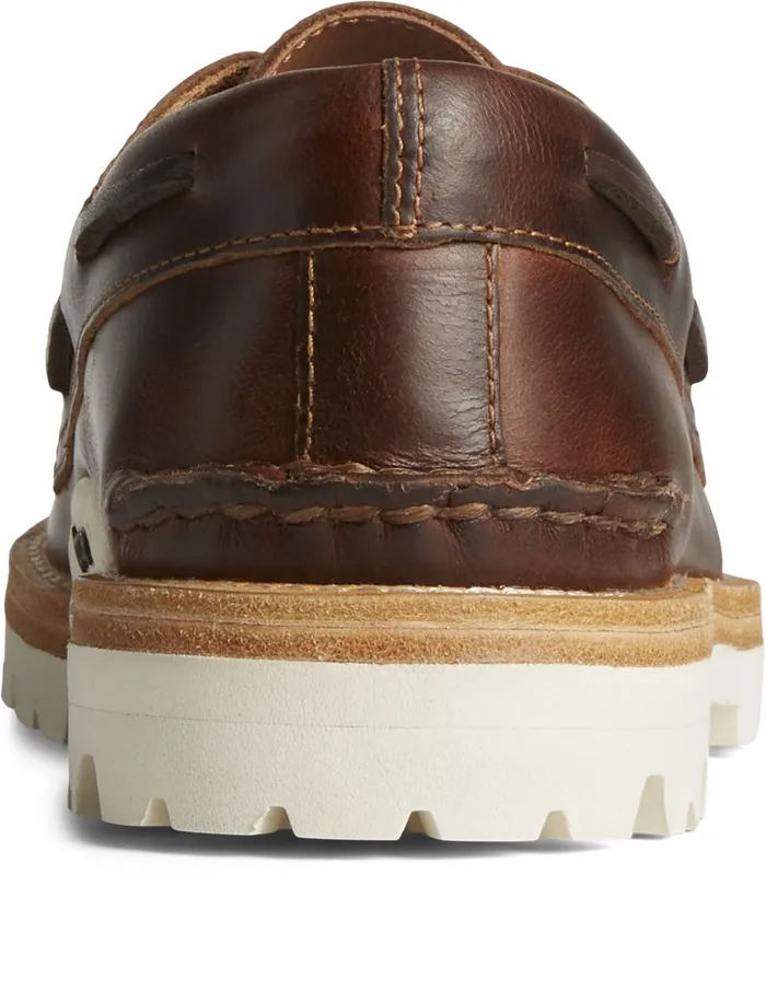 Women Unisex Authentic Original 3Eye Vibram Boat Shoe Brown Sperry Boat Shoes