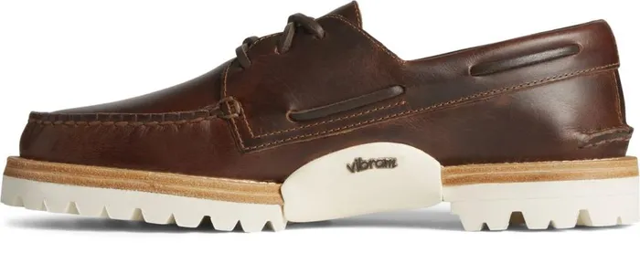 Women Unisex Authentic Original 3Eye Vibram Boat Shoe Brown Sperry Boat Shoes