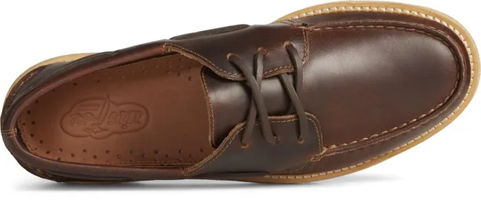 Women Unisex Authentic Original 3Eye Vibram Boat Shoe Brown Sperry Boat Shoes
