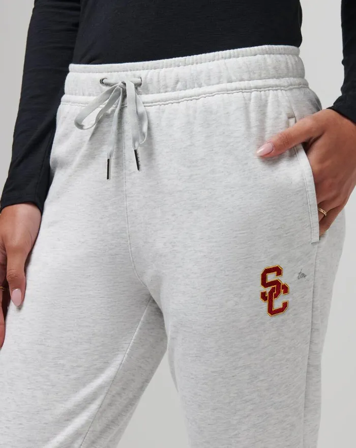 Women USC CLOUD TIE JOGGER Heather Grey TravisMathew Pants