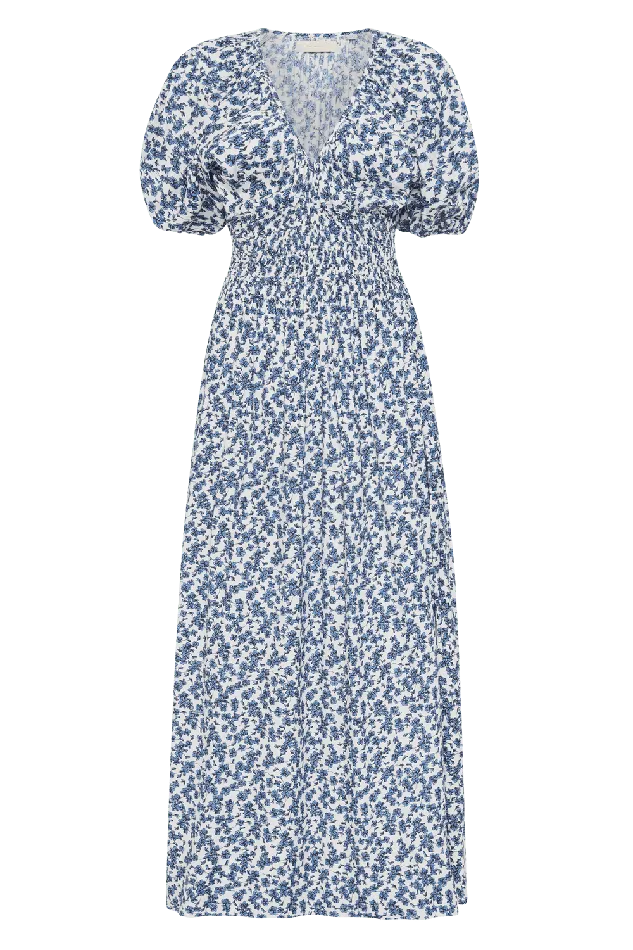 Women Valras Midi Dress Leilani Mid Blue Faithfull The Brand Midi Dresses Women Valras Midi Dress Leilani Mid Blue Faithfull The Brand Midi Dresses