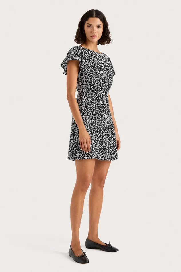 Women Valras Mini Dress Amaryllis Floral Black Faithfull The Brand Dresses Women Valras Mini Dress Amaryllis Floral Black Faithfull The Brand Dresses
