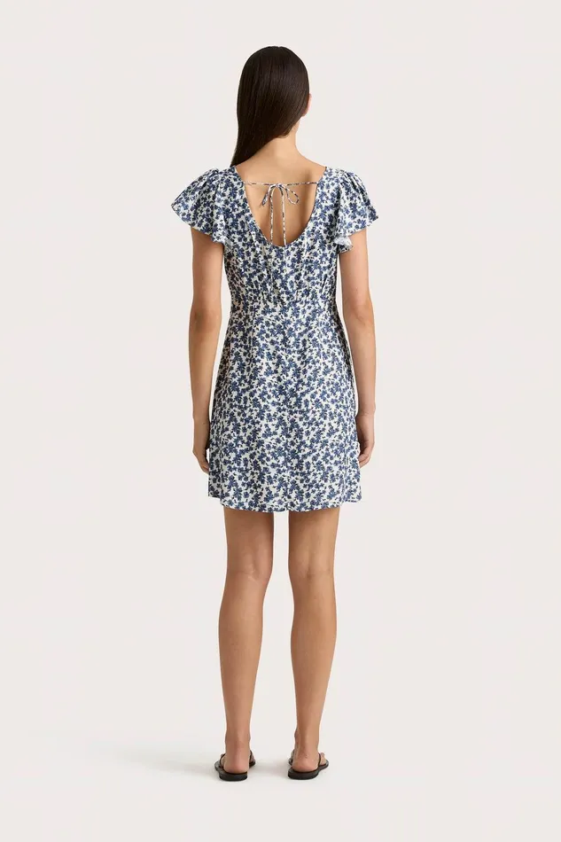 Women Valras Mini Dress Leilani Mid Blue Faithfull The Brand Dresses Women Valras Mini Dress Leilani Mid Blue Faithfull The Brand Dresses