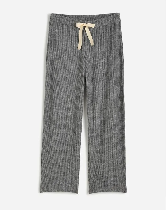 Women WaffleKnit StraightLeg Sweatpants Hthr Charcoal Madewell Matching Sets