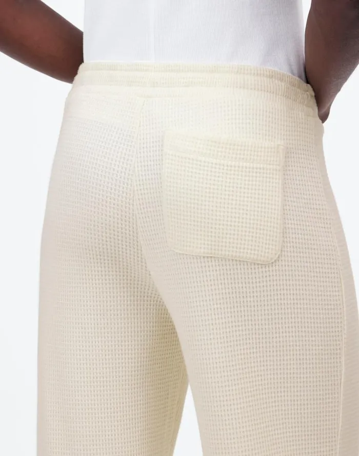 Women WaffleKnit StraightLeg Sweatpants Winter White Madewell Pants