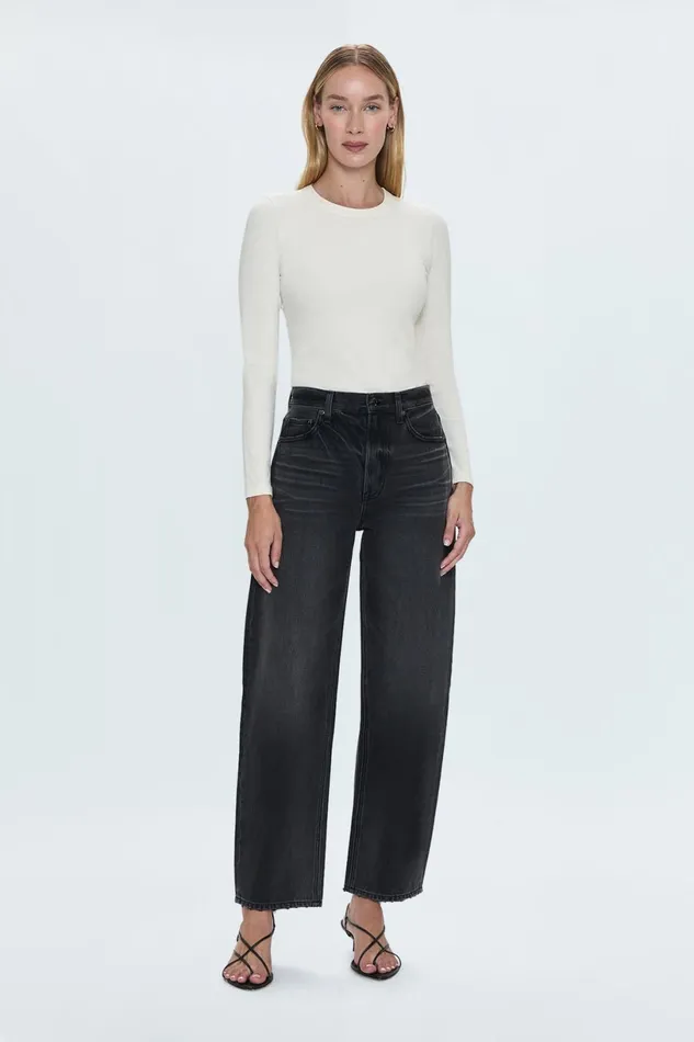 Women Wes High Rise Barrel Jean 8211 Caviar Pistola Denim Denim