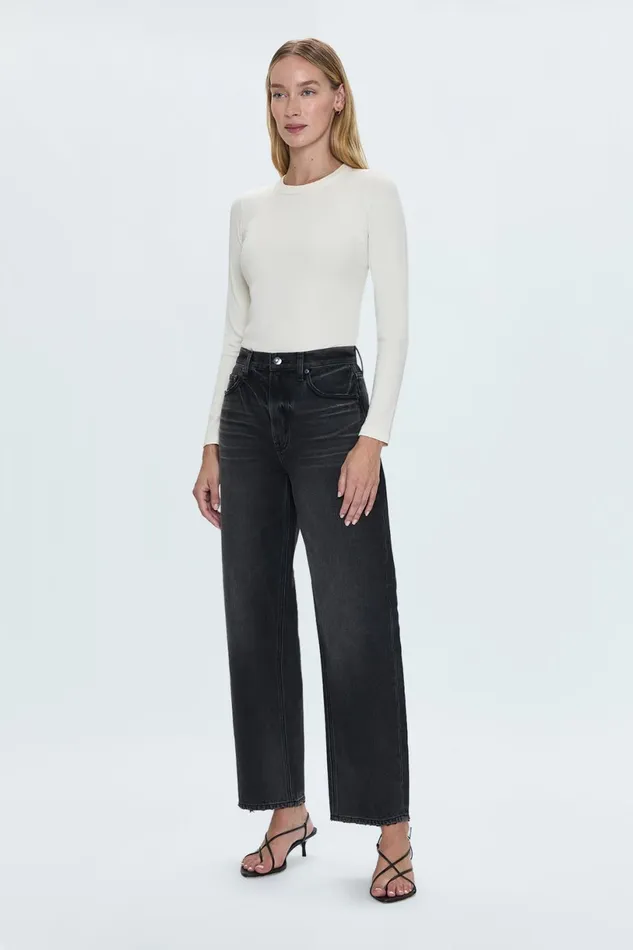 Women Wes High Rise Barrel Jean 8211 Caviar Pistola Denim Denim
