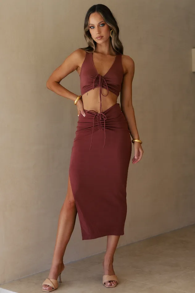 Women Winter Sets Runaway The Label Dominica Crop Cami Cinnamon